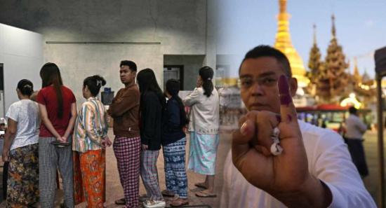 මියන්මාරයේ මහ මැතිවරණය අදින් ඇරඹෙයි